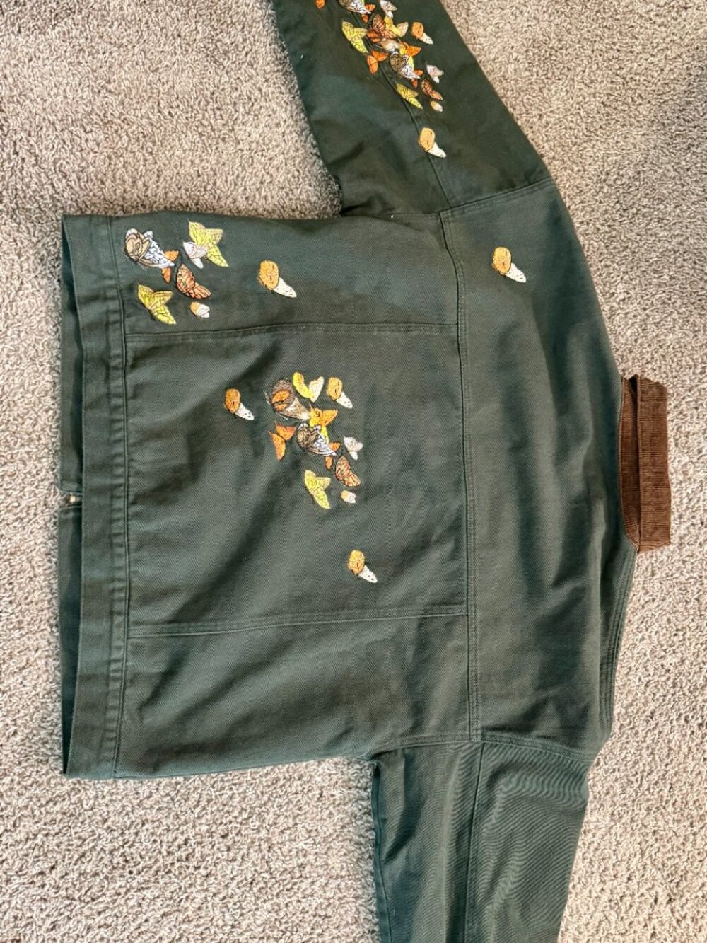 Ryoko Rain GREEN BUTTERFLY WORK JACKET - Picture 2 of 4